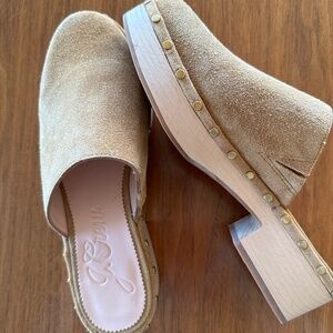J.Crew suede clogs- size 8